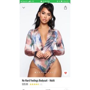 Fashion Nova ‘No Hard Feelings’ bodysuit